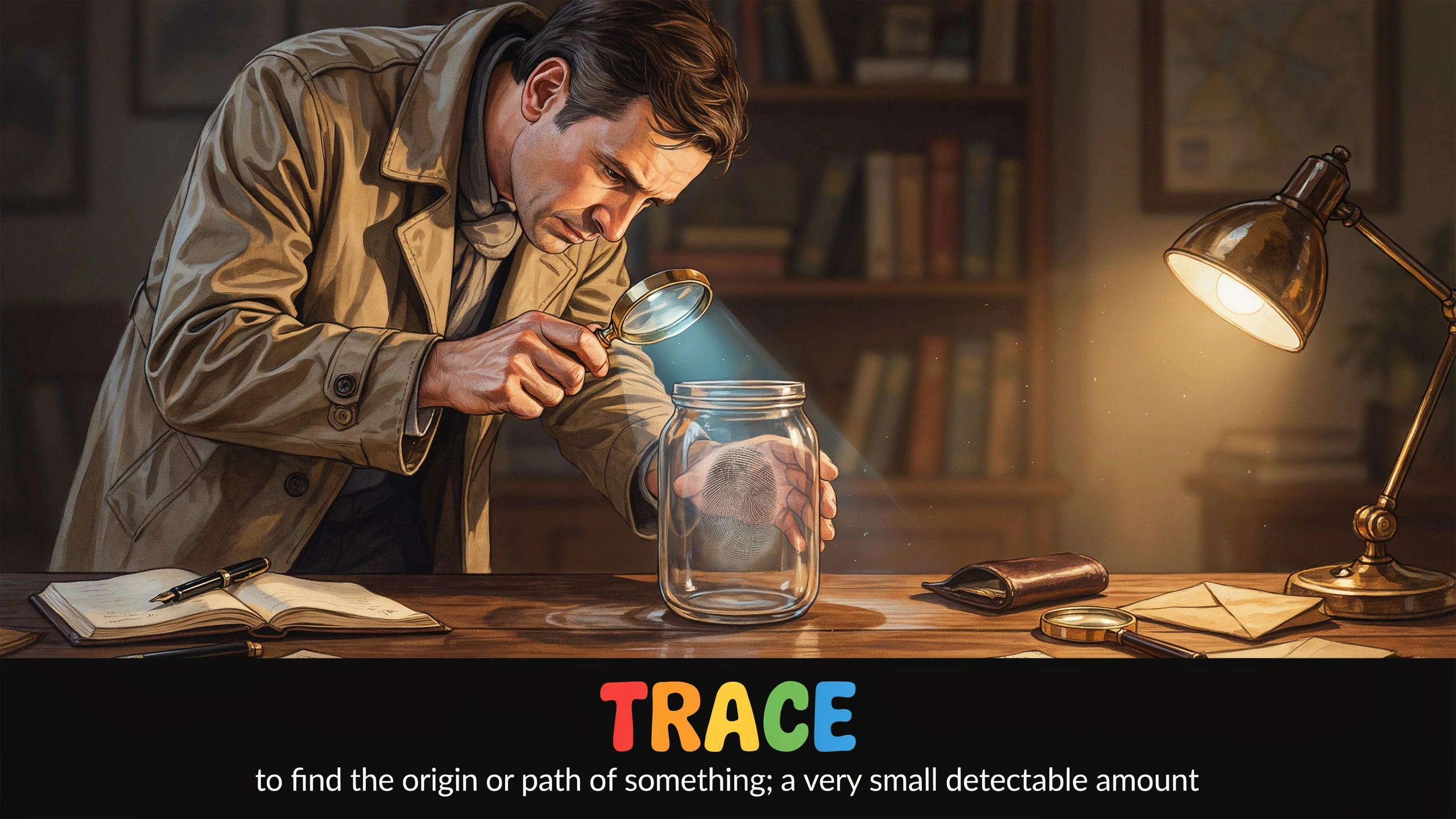 English Illustration for trace